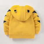 Jaqueta infantil com zíper e estampa de animais de desenho animado. Conforto e diversão para os meninos, ideal para brincar e usar no dia a dia. — foto 4