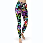 Leggings de yoga e corrida plus size, impressão multicolorida, ajuste slim, levanta o quadril, efeito emagrecedor. — foto 24