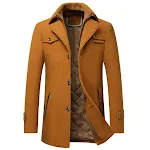 Men's Wool Overcoat Thickened Woolen Jacket Warm Winter Coat Comfortable & Durable Stylish Protection for Cold Weather E — photo 5