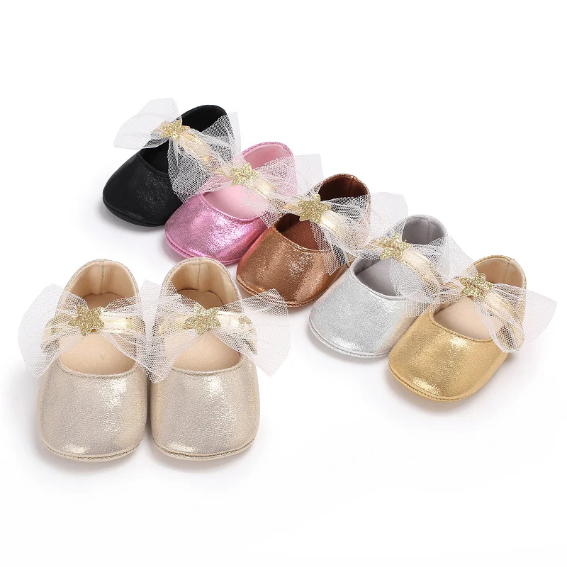 Title 1, Star lace baby princess shoes, soft soled toddl...