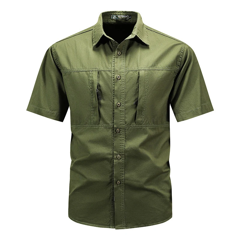 Men's Summer Thin Ice Silk Short Sleeve Shirt, lightweight and breathable, perfect for leisure activities and hot weathe — photo 5