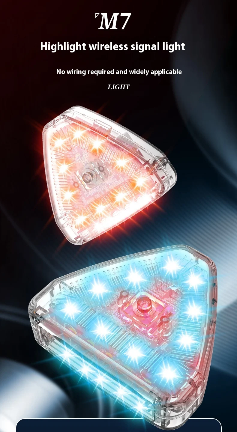 Title 7, Triangle Warning Remote Control Lights for Car....