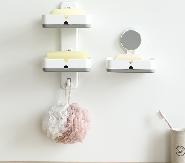 Simple perforation-free soap box with suction cup, wall mounted. Keep your soap handy and your bathroom clean without dr — photo 6