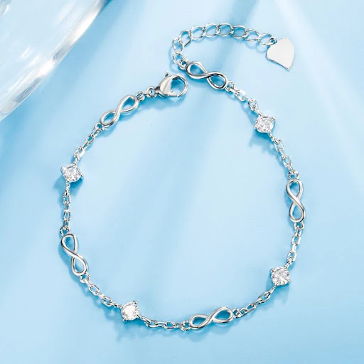 Title 4, Pulseira de zircônia simples para moda feminina...