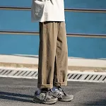 Japanse retro overalls voor jongens, losse rechte wijde pijpen, casual broek, vintage stijl, comfortabel en modieus, ideaal voor dagelijks gebruik. — foto 5