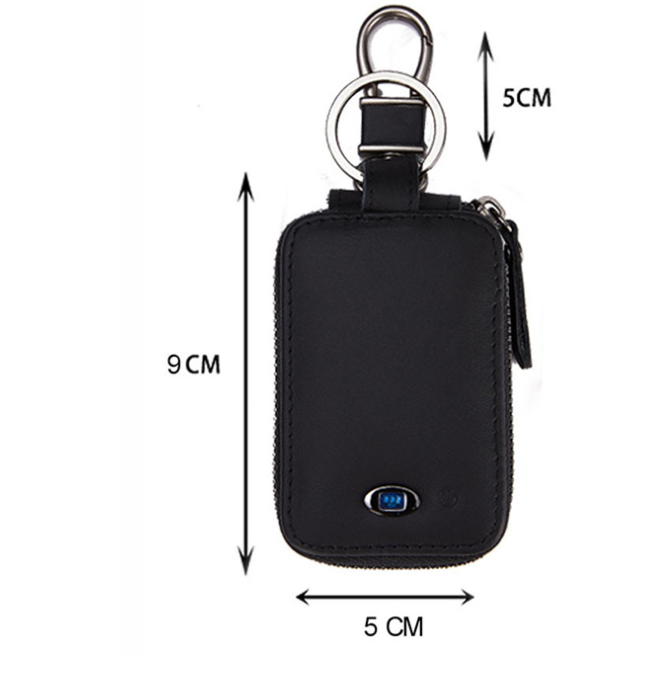 Title 1, Mens Top Cowhide Car Key Bag Vintage Leather P...