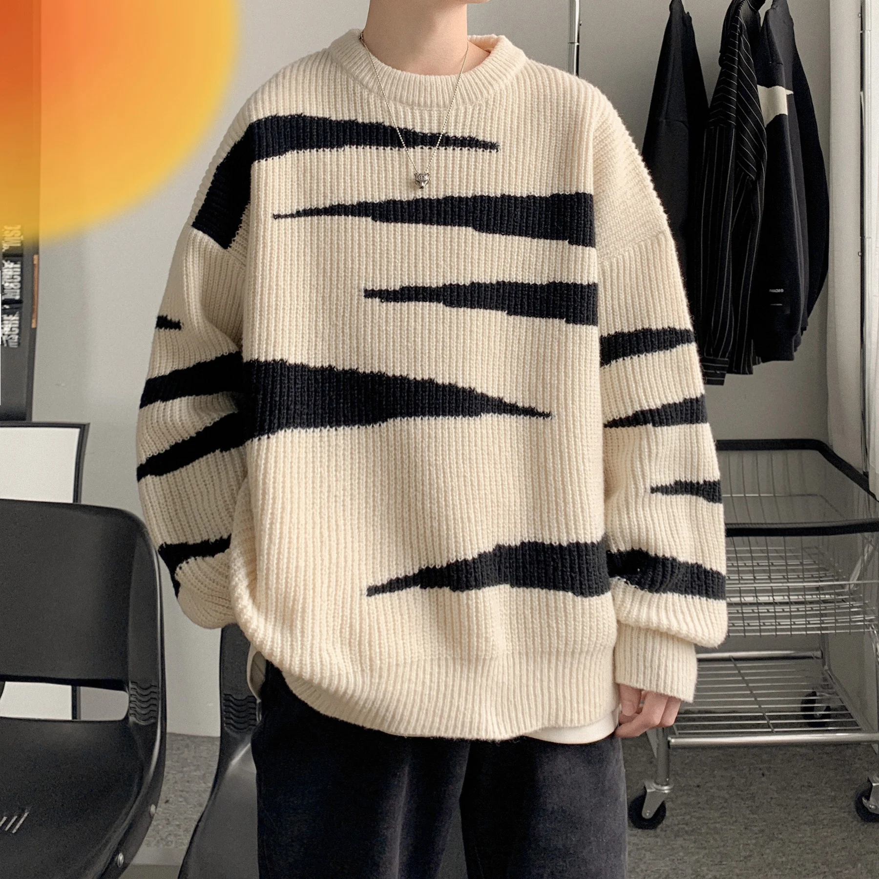 Title 11, Mens Thick Round Neck Sweater for Teenagers Wa...