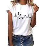 Ecg Love Lady Printing Retro Lady Basic Origineel T-shirt Buitenlandse Handel Fabrikanten Verkoop — foto 5