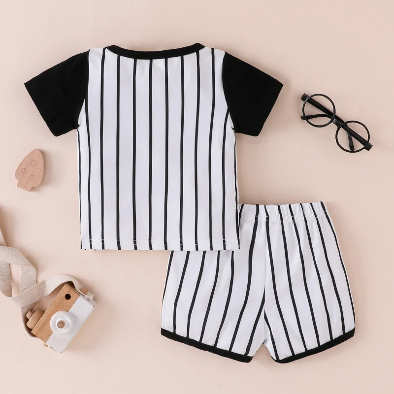 Title 5, Conjunto infantil de verão camiseta manga curta...
