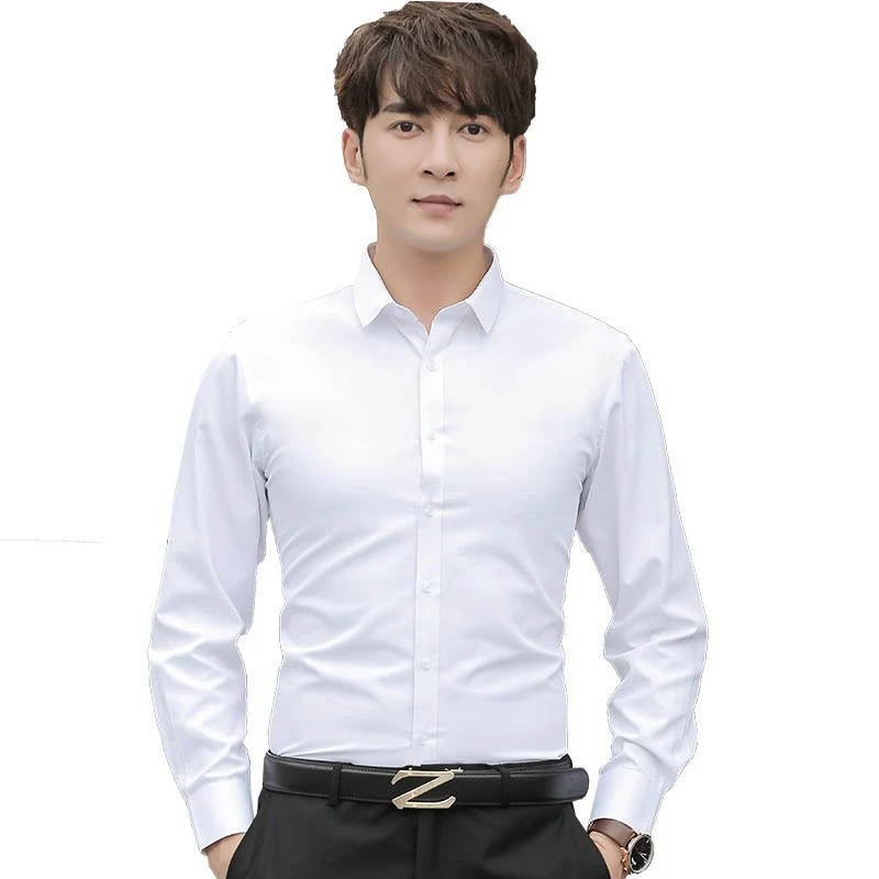 Title 4, Camisa Branca Manga Longa Masculina Business Tw...