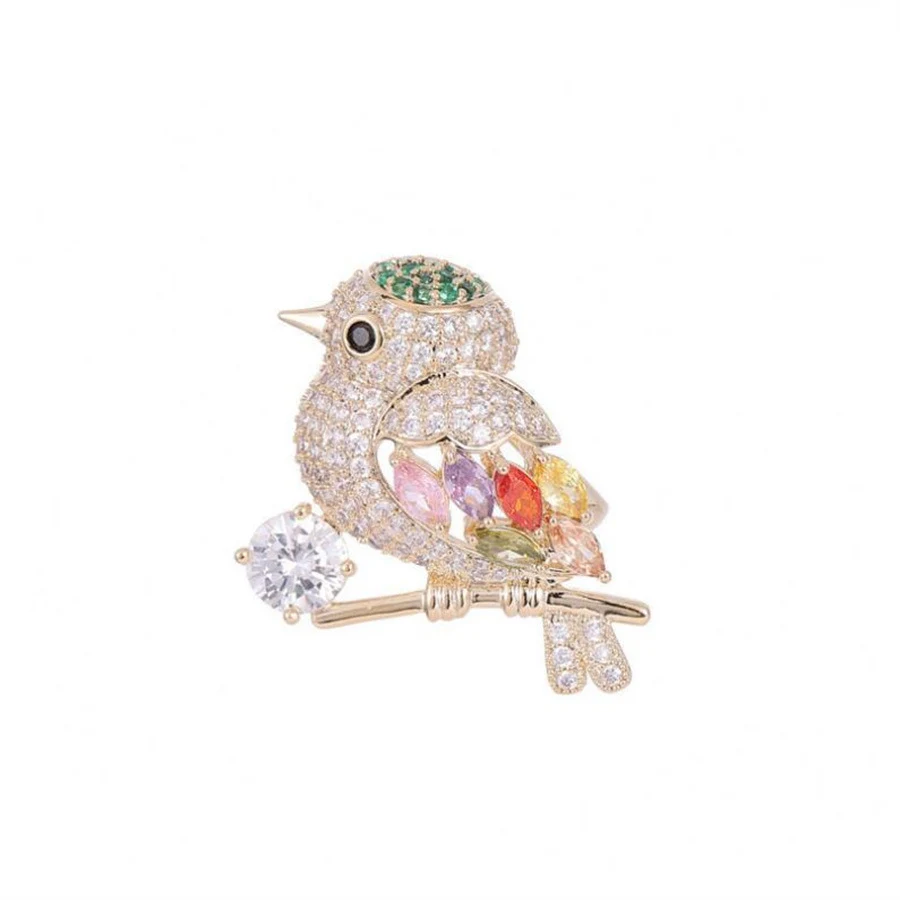 Title 5, Broche de pássaro pica-pau com diamantes. Joia ...