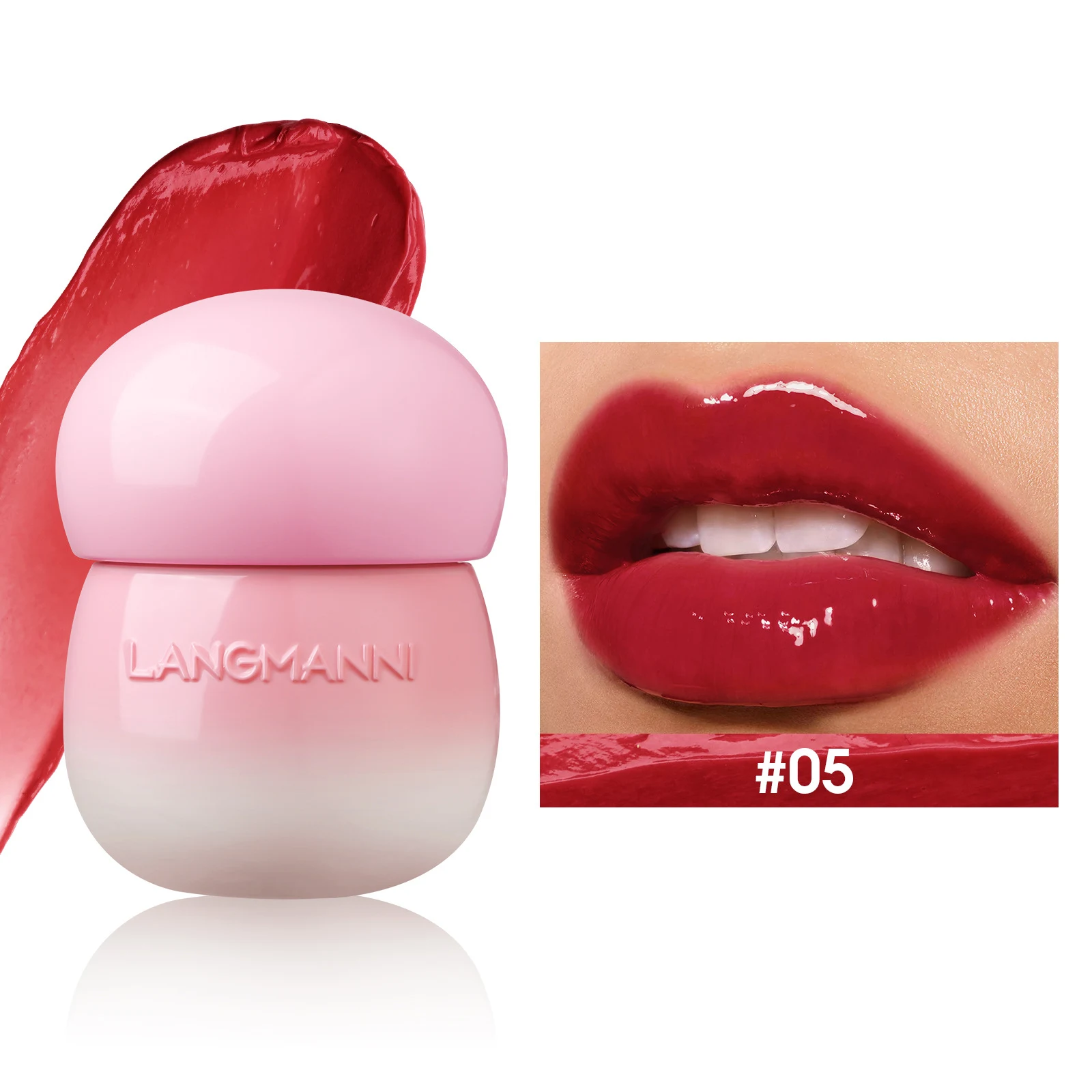 Mushroom Lip Lacquer Moisturizing Lip Gloss Non Oily Hydrating Shine Long Lasting Color Soft Lips Natural Makeup Look fo — photo 2