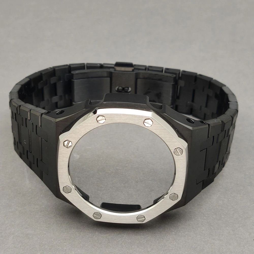 Title 3, Cinturino per orologio in metallo e rovere stil...