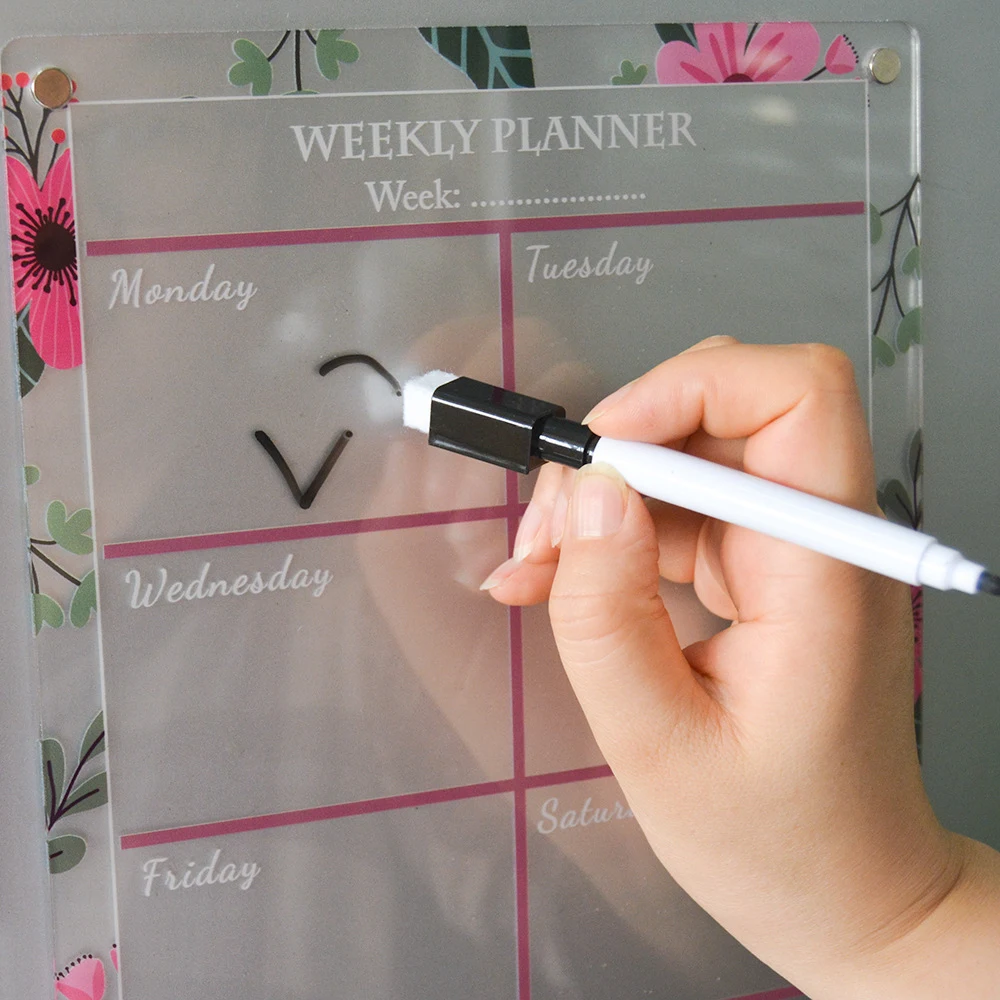 Title 8, 3D Magnetic Transparent Acrylic Note Message Bo...