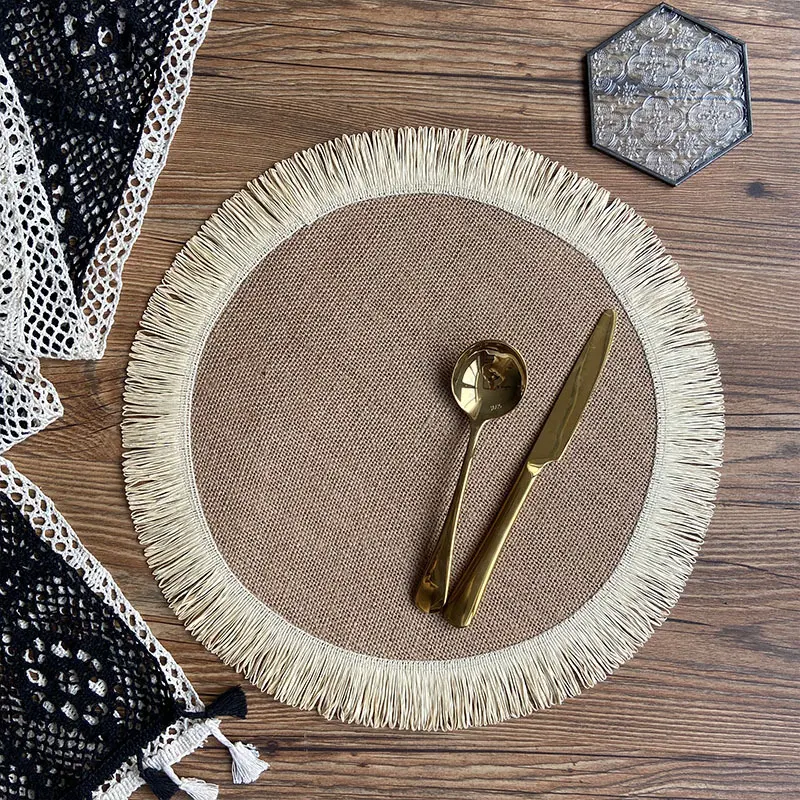 Home Decor Handwoven Jute Tassel Placemats. Add a touch of rustic charm while protecting your table with these stylish a — photo 6