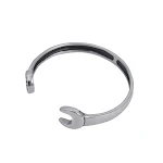 Pulseira de aço inoxidável personalizada, chave e parafuso, design simples e popular, aço titânio. Presente perfeito! — foto 2