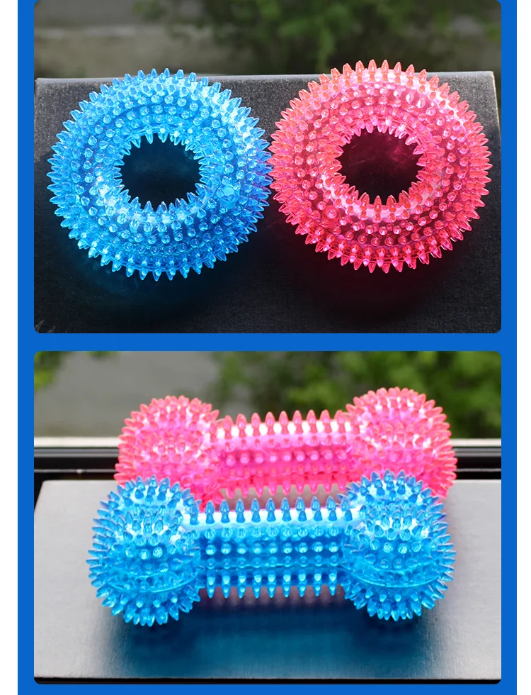Title 2, Dog Vocal Ball Bite-resistant Molar Bone Toy fo...