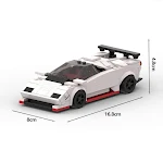 Klassisches Rennsport-Auto mit 8 Rasterfeldern, zusammengebautes Spielzeug, fördert spielerisch die Feinmotorik und das kreative Bauen. — foto 12