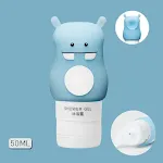 Portable Cute Cartoon Bear Penguin Animal Silicone Travel Case Organizer Shampoo Shower Gel Lotion Storage Refillable Bo — photo 1