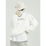 Korean Style Loose Chain Design Couple Hooded Sweater featuring Wild Letters, comfortable and fashionable, perfect for c — photo 5