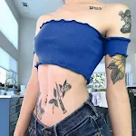 Wooden shoulder t-shirt for a unique, natural style. Enjoy the comfort of cotton and the innovative design, perfect for — photo 6