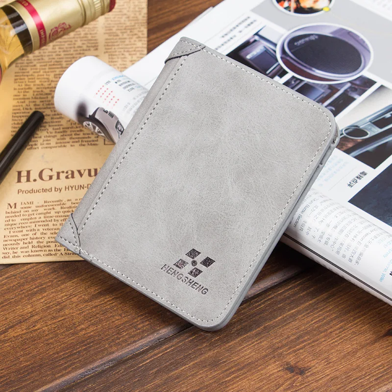 Title 1, Thin Fashion Casual Nubuck Leather Mens Wallet...