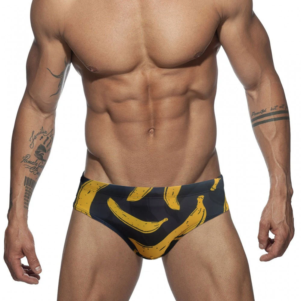 Men's Banana Fashion Printing Swim Briefs. Stylish and comfortable swimwear for beach or pool. Quick-drying, modern desi — photo 16