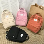 Bolsa escolar coreana de veludo cotelê, ideal para viagens. Uma charmosa bolsa de mão, espaçosa e estilosa. — foto 4