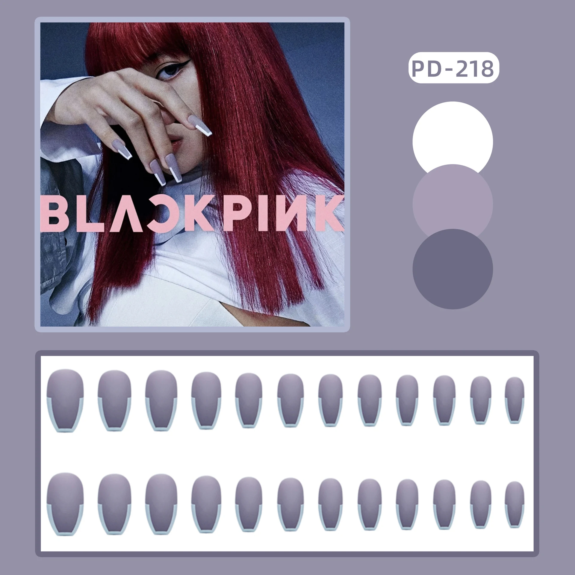 Wear Nail Manicure Fake Nail Tip Stickers, Finished Product, Frosted Ballet Nail Sticker, perfect for instant, beautiful — photo 27