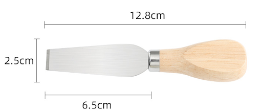 Title 2, Stainless Steel Cheese Knife Set of Four with W...