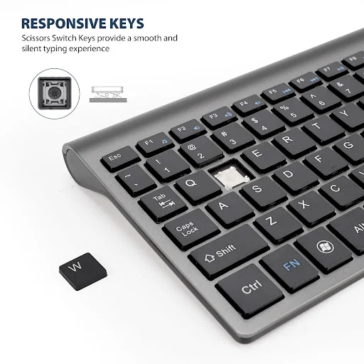Title 4, Wireless Keyboard USB Mini Silent Laptop Ultra-...