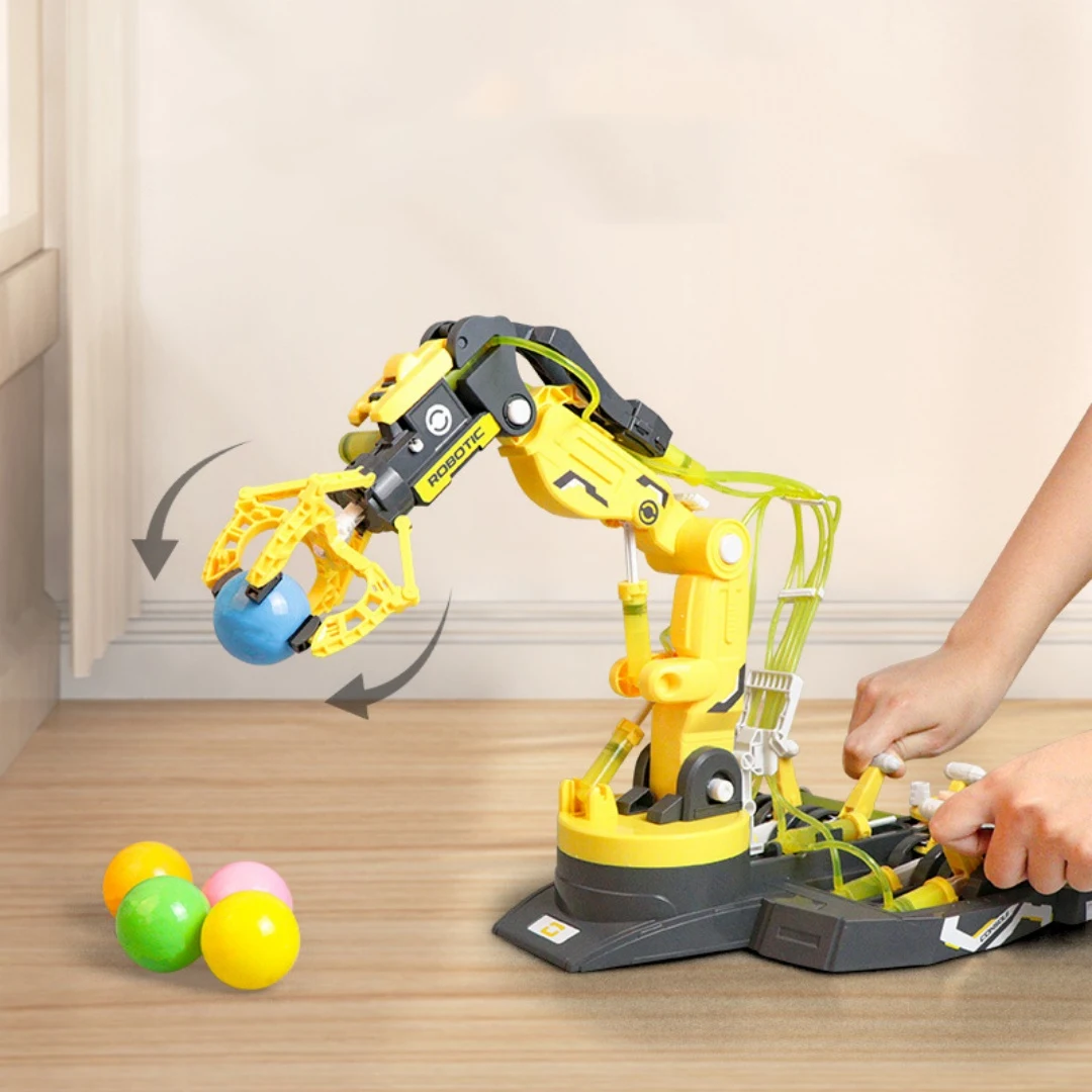 Braço Mecânico Hidráulico Científico Kit Experimento Pequeno Brinquedo Aprenda Hidráulica Construa e Controle o Braço Robô Educacional e Divertido — foto 1