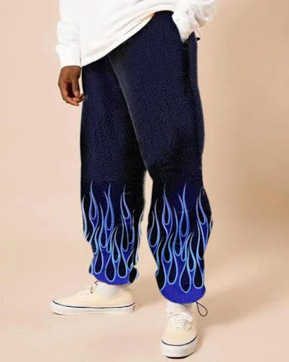 Title 8, 3D Digital Print Flannel Thickened Ankle Banded...