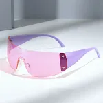 Fashion Siamese Pentagram Rimless Sunglasses for stylish UV protection, modern design, unisex, perfect for a fashionable — photo 10