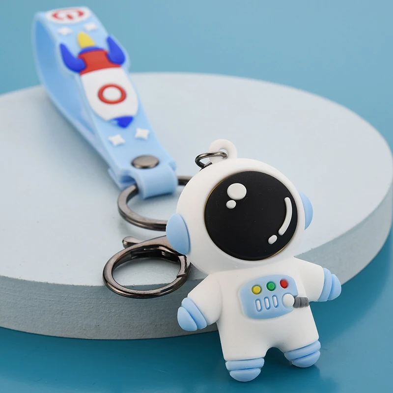 Dropshipping Cartoon Soft Glue Astronaut Keychain Spaceman — photo 5