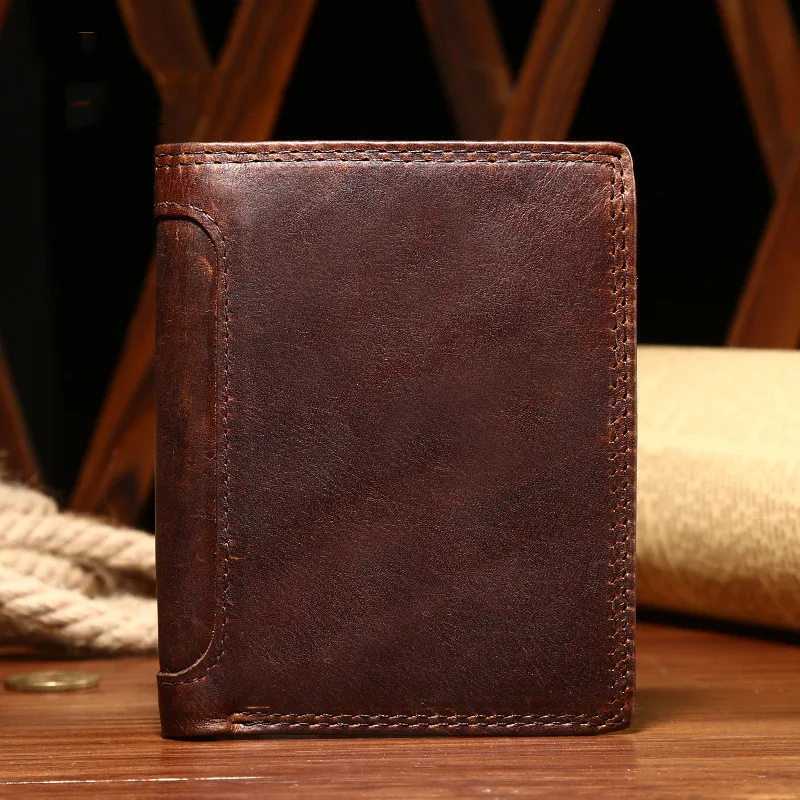 Title 3, Mens Business Vintage Leather Wallet. Classic ...
