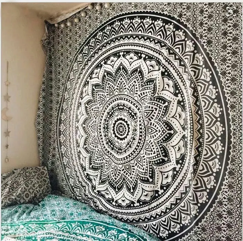 Title 22, Tapiz Mandala Indio Multifuncional para Pared y...