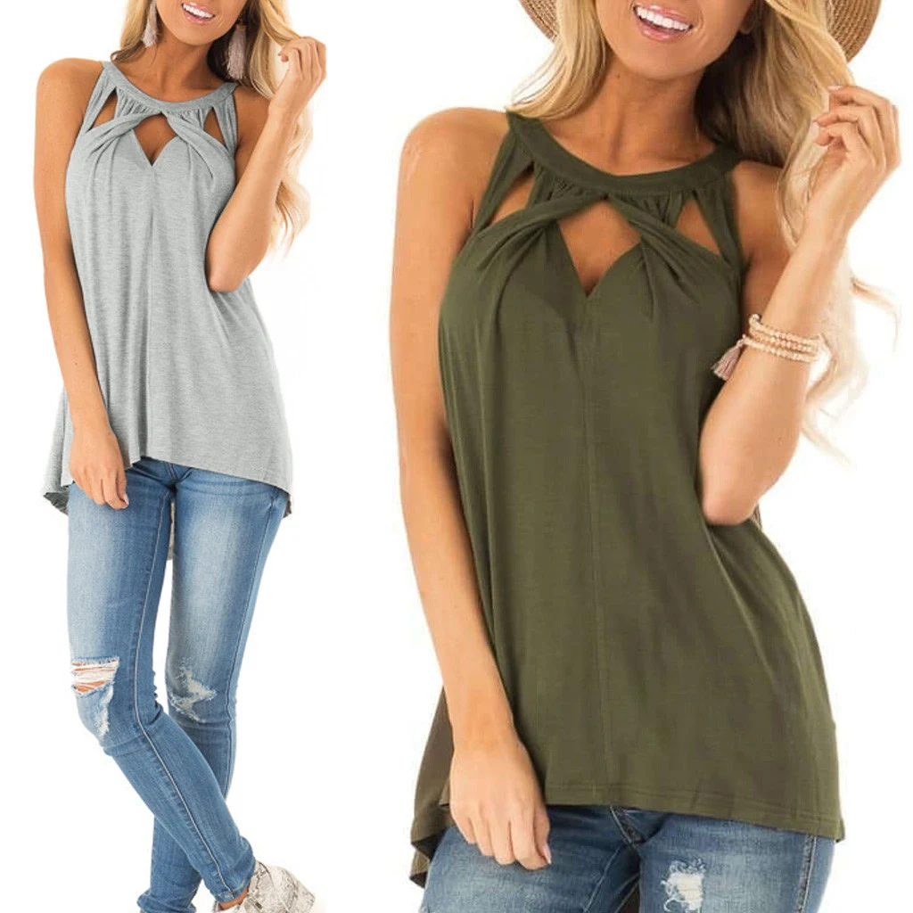 Title 5, T-shirt con scollo allamericana scavato in tin...