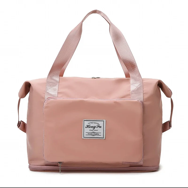 Bolsa feminina de ginástica dobrável, grande capacidade, bolsa de ombro, treino, viagem, alça, bolsa de mão, ioga, esporte, bolsa transversal W — foto 49