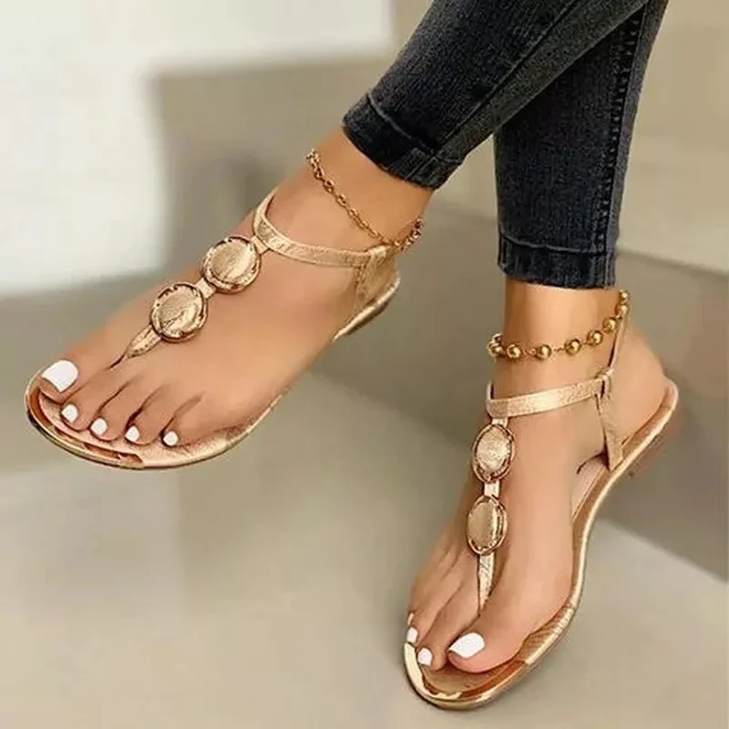 Women's Flat Sandals Summer Beach Shoes Comfortable and Stylish Footwear Perfect for Sunny Days and Relaxing Walks Light — photo 2