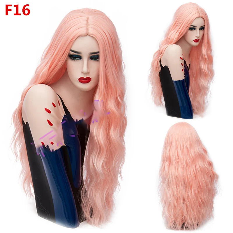 Capelli lunghi e ricci con una sezione mediana voluminosa per un look vibrante e d'impatto, perfetto per farsi notare. — foto 10