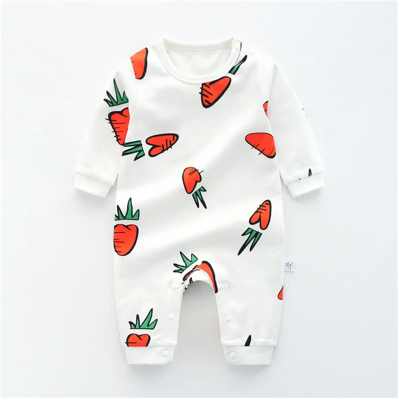 Macacão de bebê primavera e outono de algodão, manga longa e fino, roupa de bebê leve e respirável, macacão confortável para bebês, ideal para a primavera. — foto 4