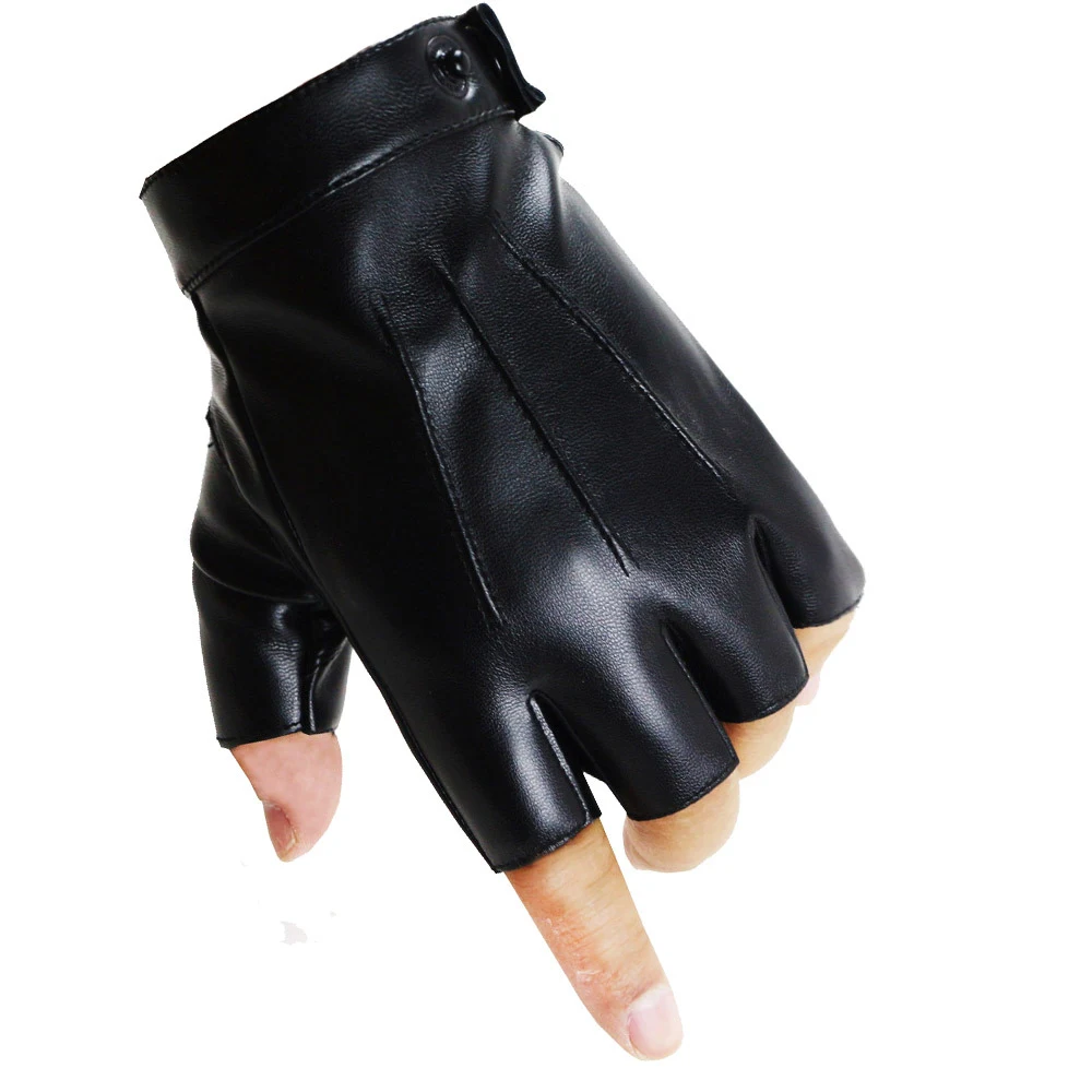 Title 7, Cycling Leather Half-Finger Gloves For Men And ...