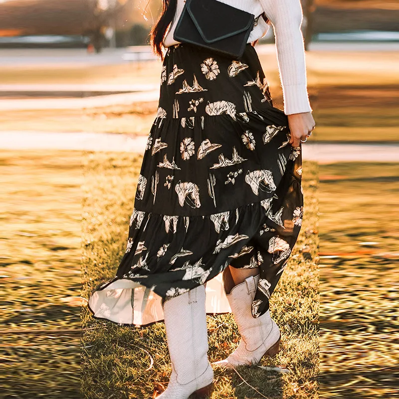 Vestido feminino novo com camadas e babados, cintura alta e efeito emagrecedor. Modele sua silhueta com elegância. — foto 6