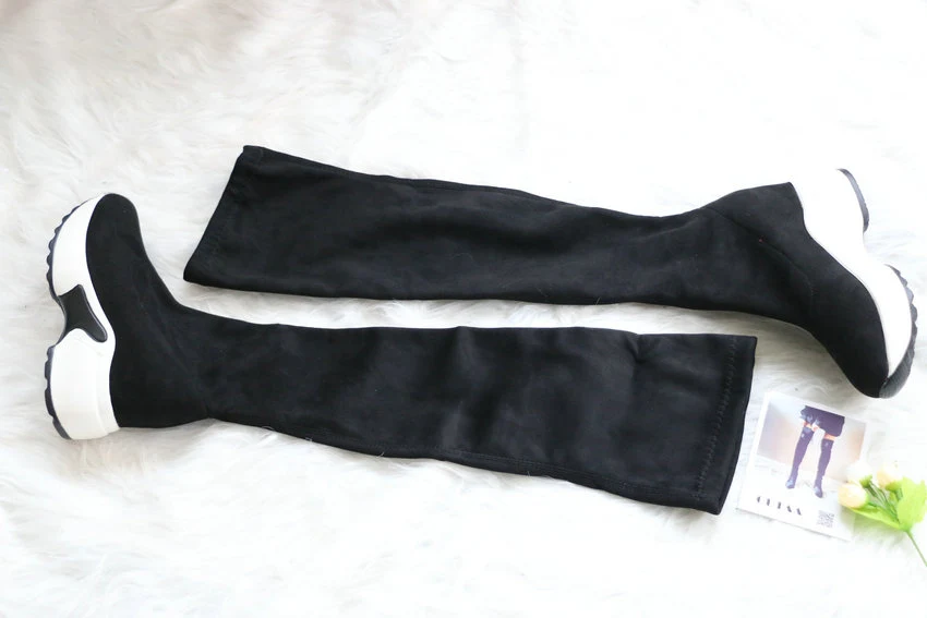 Title 8, Round toe sports high heel over knee boots for ...