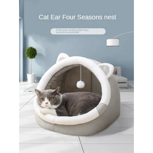 Dog Kennel Detachable Cat Supplies Four Seasons General Semi-closed Cat Nest Cat Ear Nest Warm Winter Online Celebrity C — photo 3