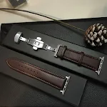 Dark coffee with silver button