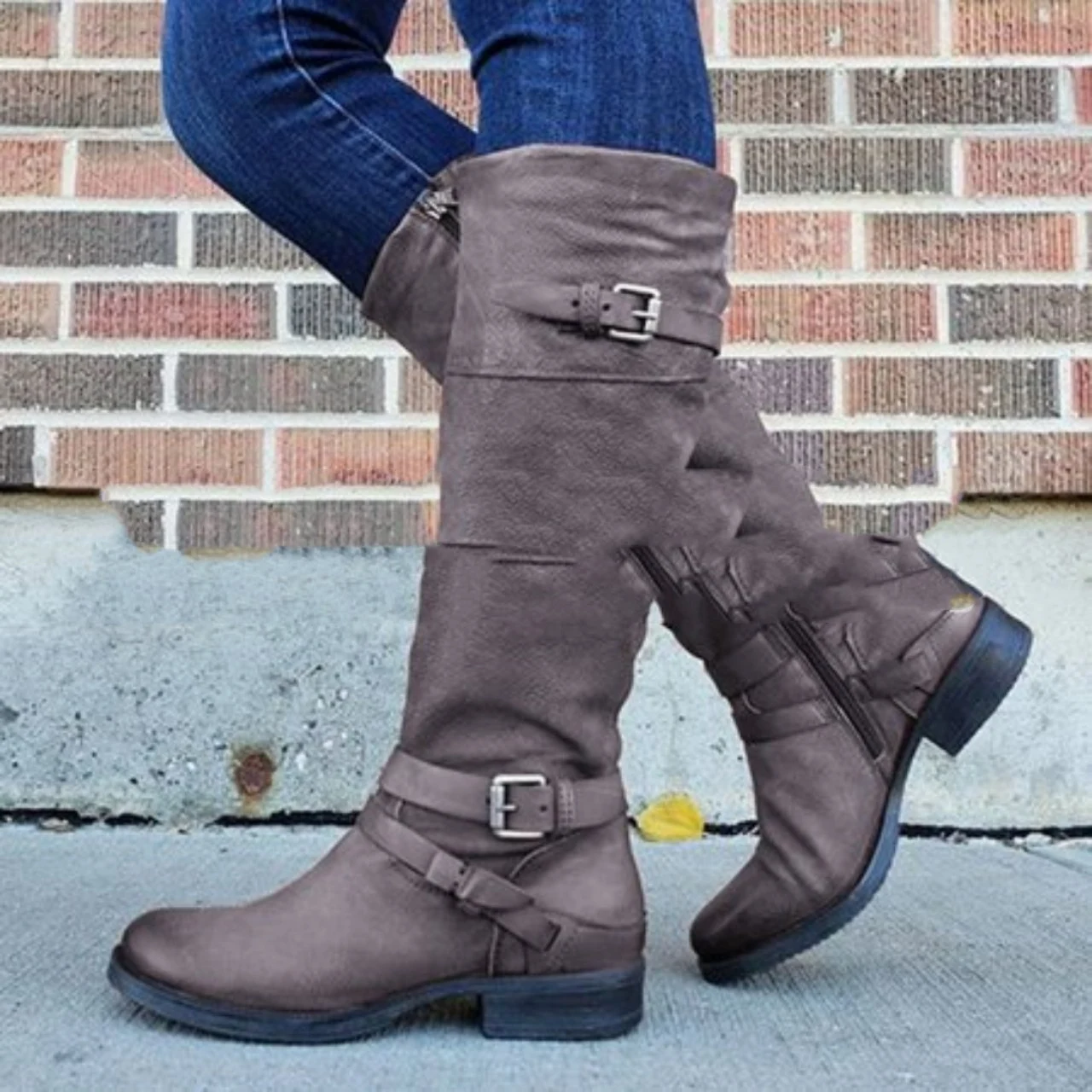Title 3, Womens PU leather side zipper boots, offering ...