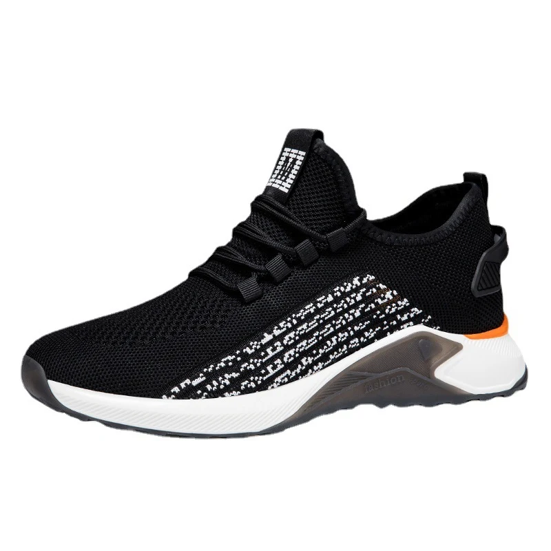 Sapatos Casuais Masculinos com Cadarço, Tecido de Malha e Aumento de Altura Invisível, Conforto e Estilo — foto 7