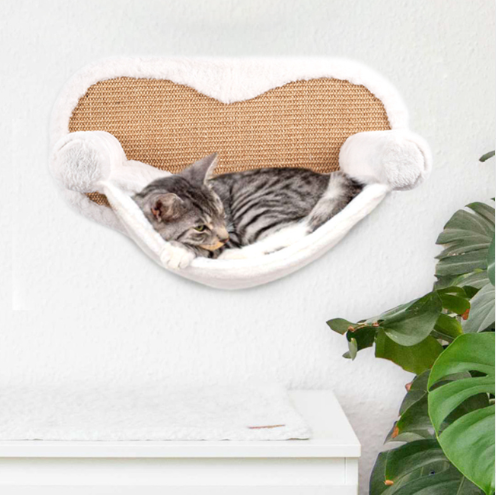 Title 6, Wall-mounted solid wood cat climbing frame with...